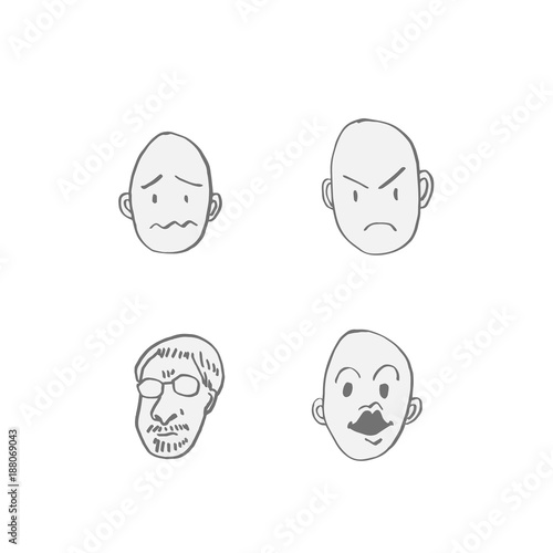 얼굴의 표정 / 손으로 그린 이모티콘 모음