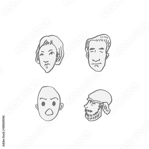 얼굴의 표정 / 손으로 그린 이모티콘 모음