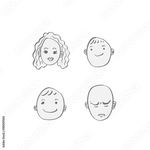 얼굴의 표정 / 손으로 그린 이모티콘 모음