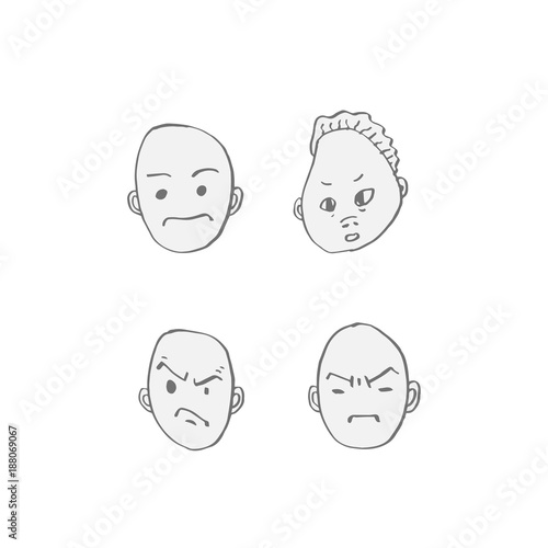 얼굴의 표정 / 손으로 그린 이모티콘 모음