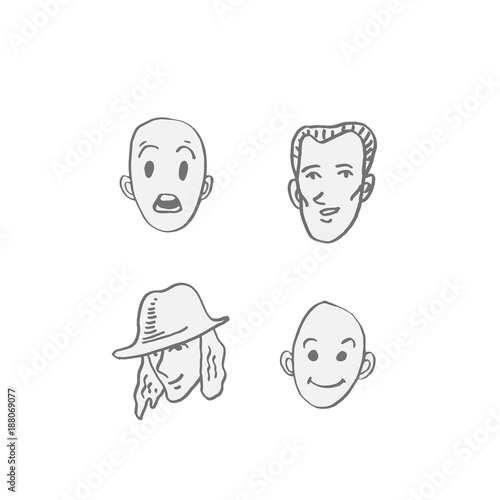 얼굴의 표정 / 손으로 그린 이모티콘 모음