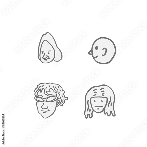 얼굴의 표정 / 손으로 그린 이모티콘 모음