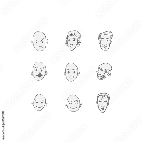 얼굴의 표정 / 손으로 그린 이모티콘 모음