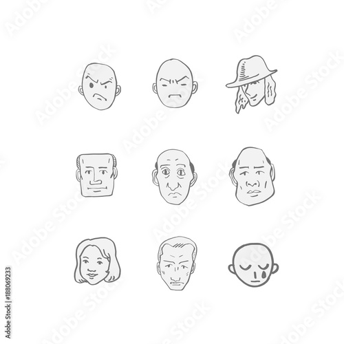 얼굴의 표정 / 손으로 그린 이모티콘 모음