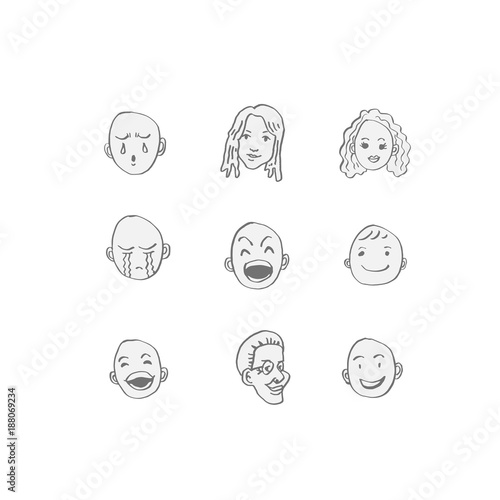얼굴의 표정 / 손으로 그린 이모티콘 모음