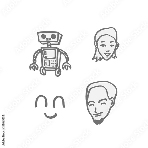 얼굴의 표정 / 손으로 그린 이모티콘 모음