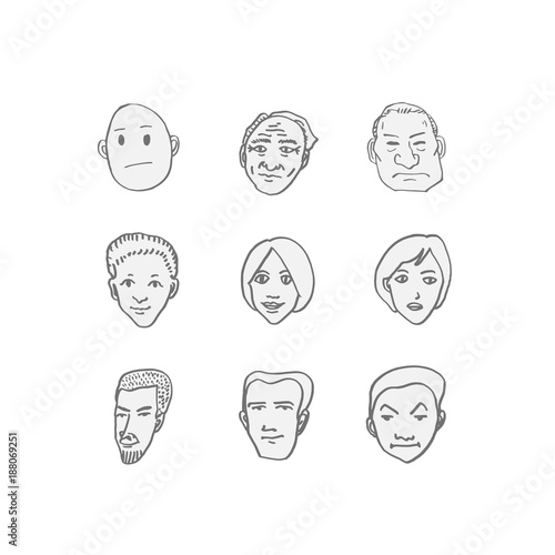 얼굴의 표정 / 손으로 그린 이모티콘 모음