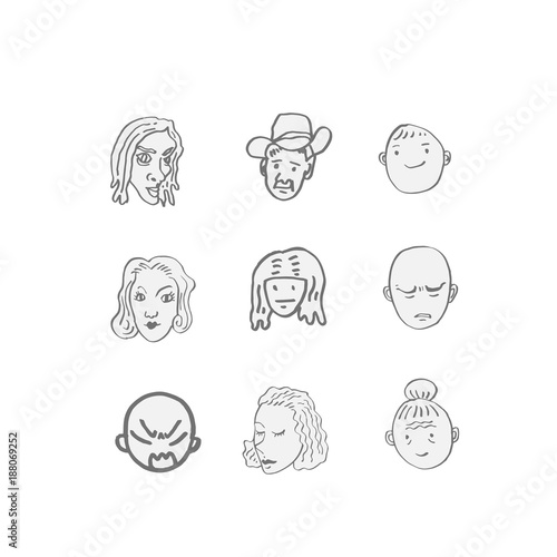 얼굴의 표정 / 손으로 그린 이모티콘 모음