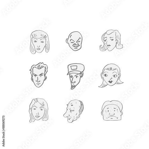 얼굴의 표정 / 손으로 그린 이모티콘 모음