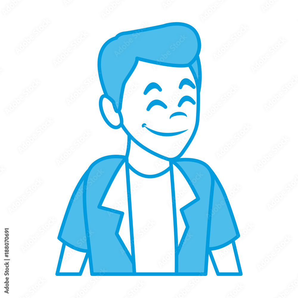 Man profile cartoon icon vector illustration graphic design