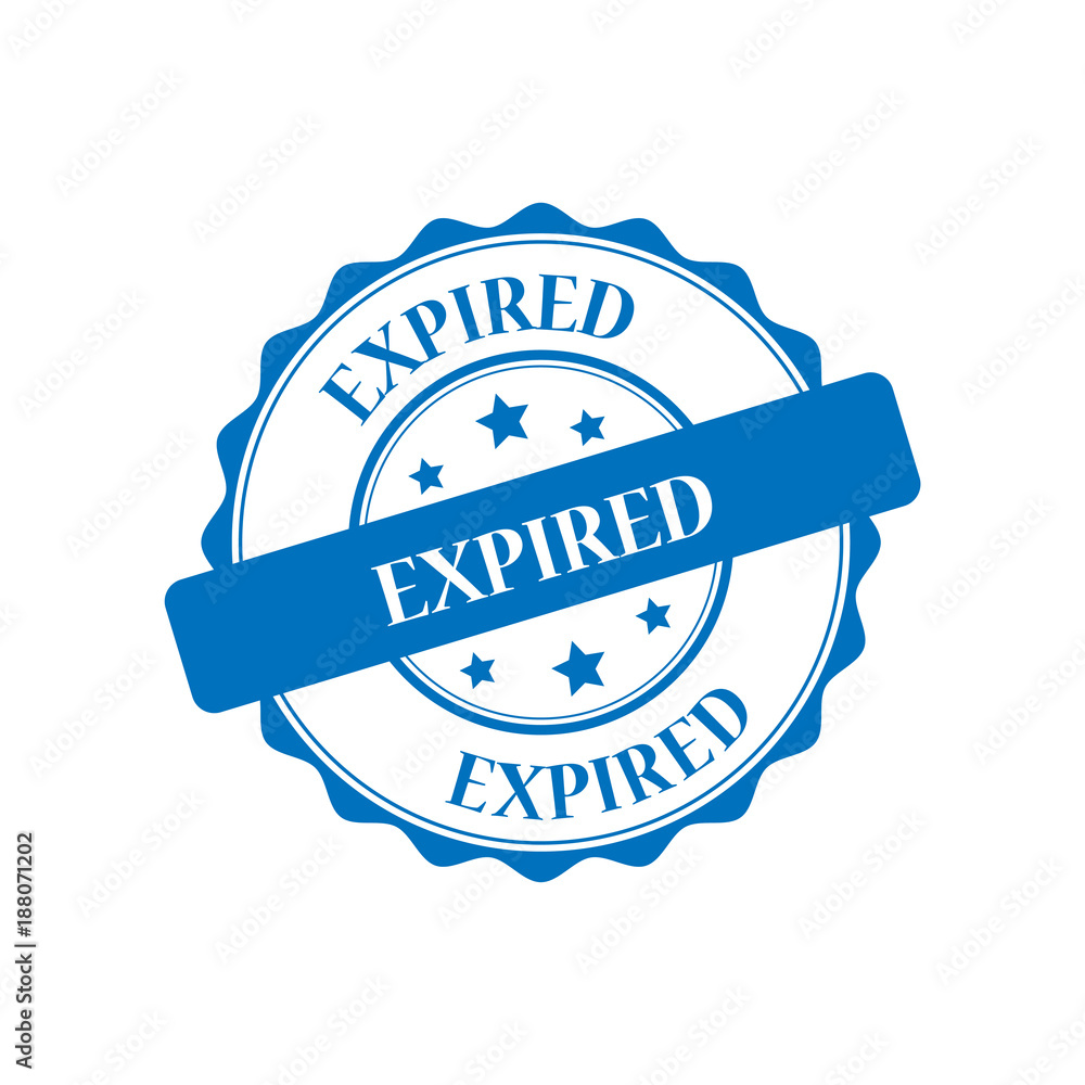 Obraz premium Expired blue stamp illustration
