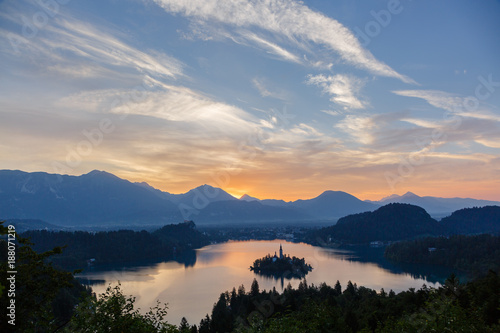 Lake Bled at dawn  Slovenia