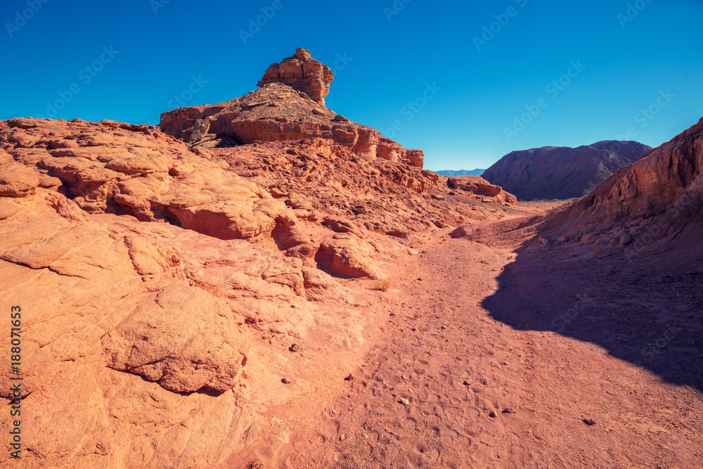 Sandstone rock in Timna park, Israel