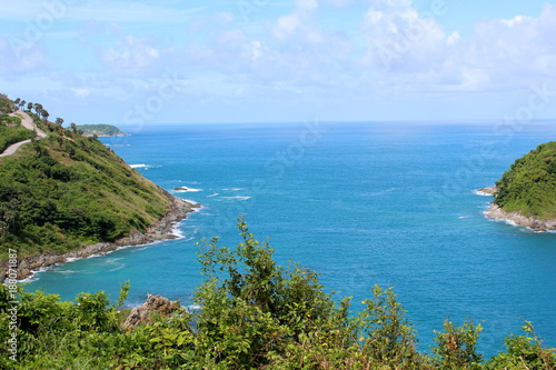 Beautiful sea and blue sky at Similan island,Thailand.