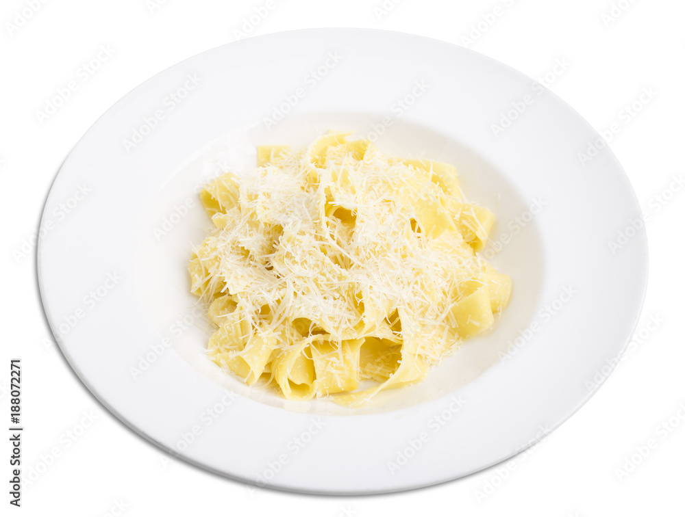 Fettuccini with parmesan. Fettuccini with parmesan.