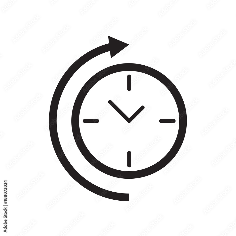Clock icon Vector illustration, EPS10. Clock icon Vector illustration, EPS10.