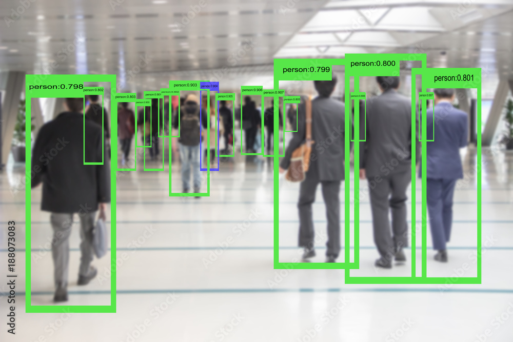 Machine learning systems concept ,Remembering people in big cities