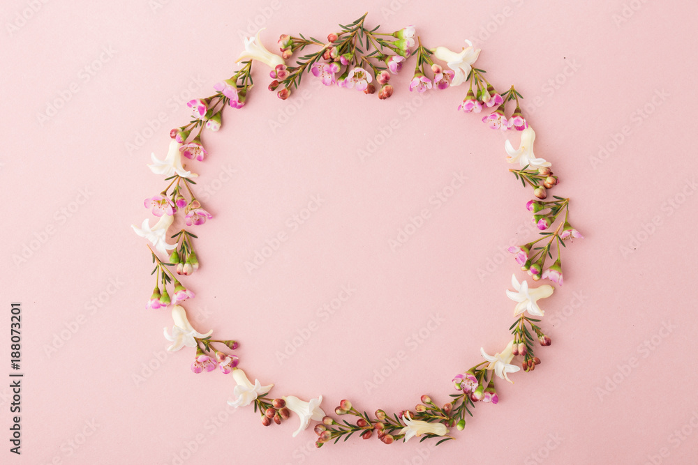 Circle made of flowers