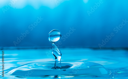 water droplet splash in glass