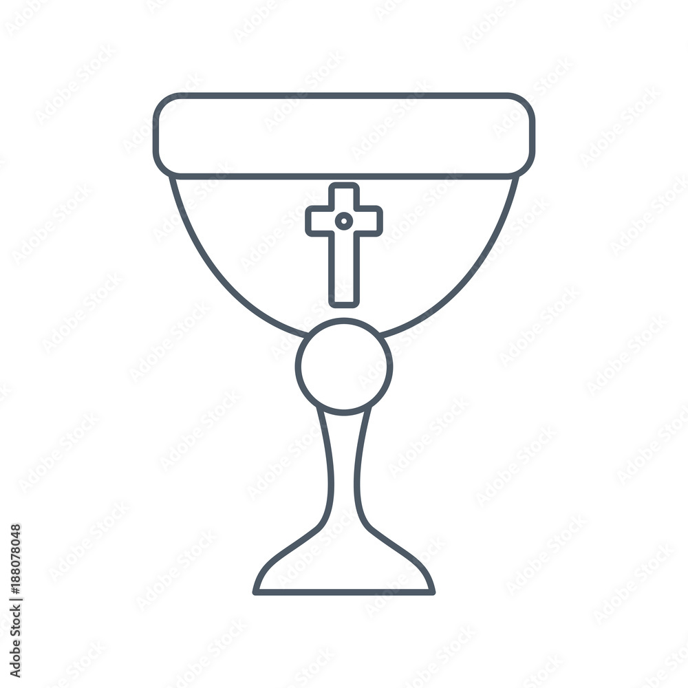 Sacred chalice symbol icon vector illustration graphic design Sacred chalice symbol icon vector illustration graphic design
