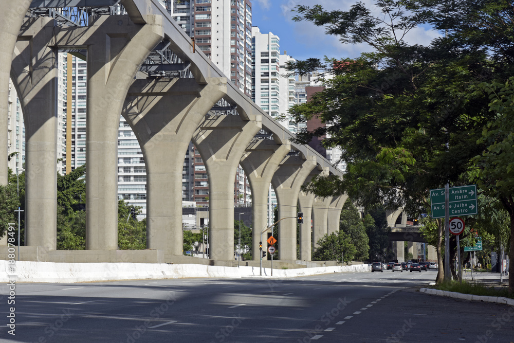 Elevated line of the Sao Paulo Metro monorail