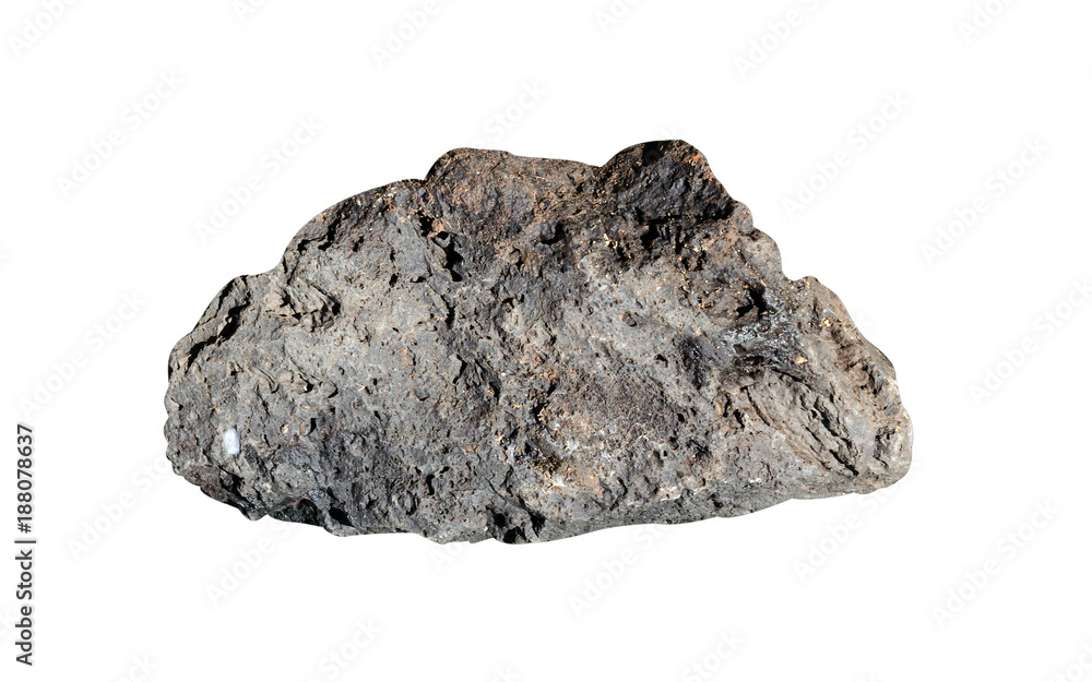 Big granite rock stone, isolated on white background.rock stone isolated on white background.