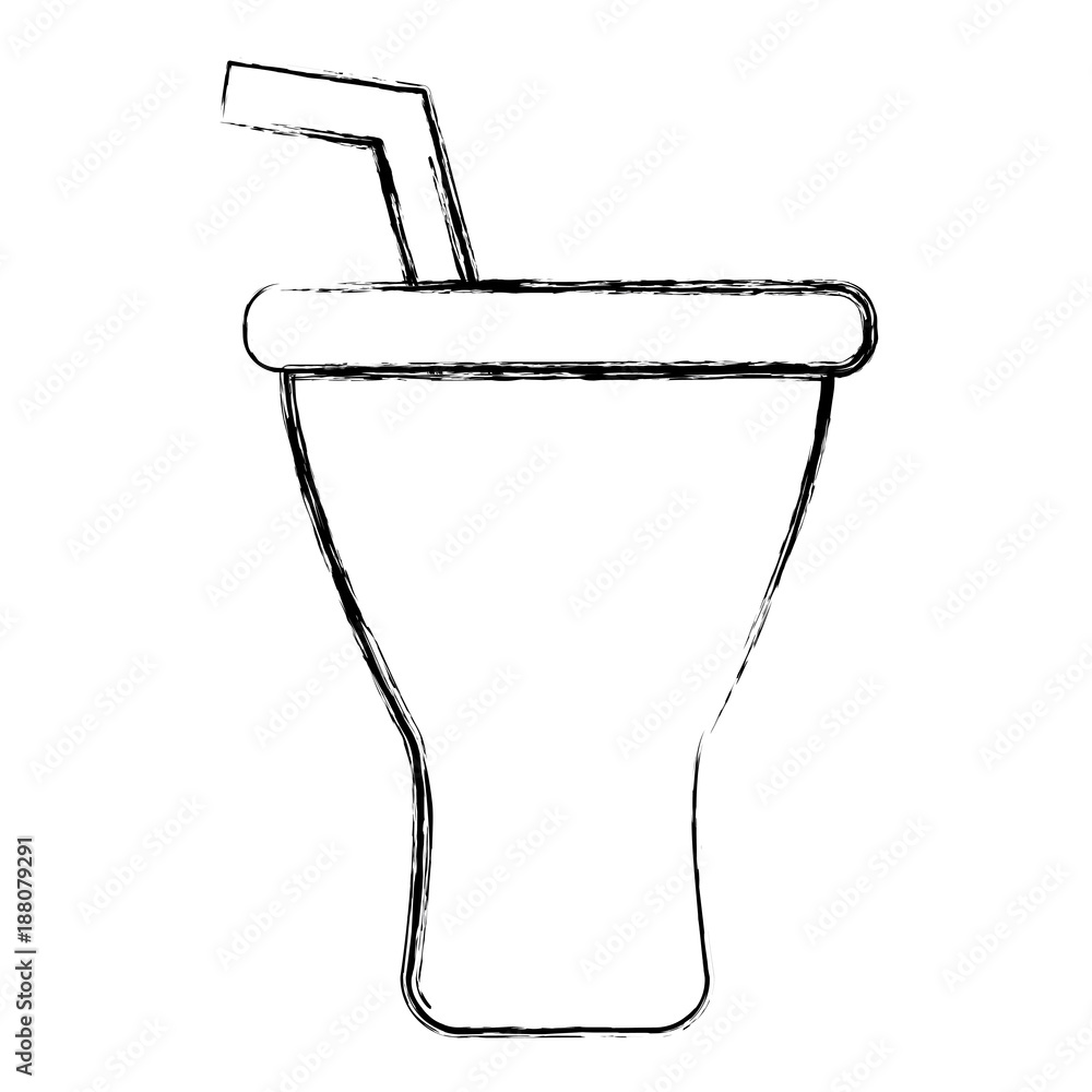 Drink cup with straw icon vector illustration graphic design Drink cup with straw icon vector illustration graphic design