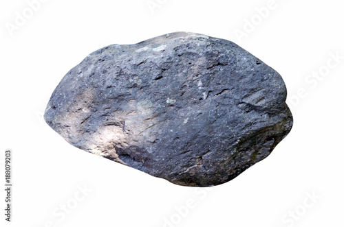 Big granite rock stone, isolated on white background.rock stone isolated on white background.