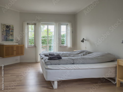 Interior from a Scandinavian home  sleeping room