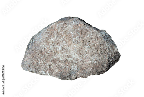 Big granite rock stone, isolated on white background.rock stone isolated on white background.