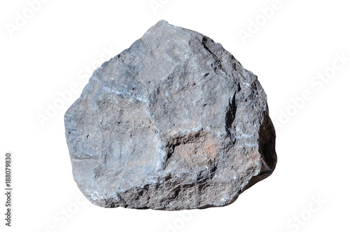 Big granite rock stone, isolated on white background.rock stone isolated on white background.