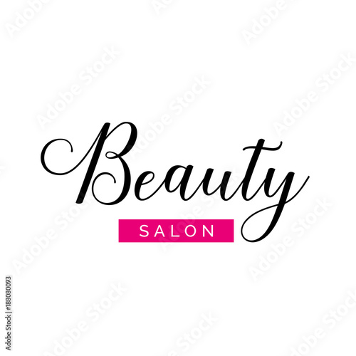 Beauty Salon Lettering with Swirls