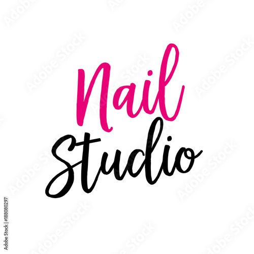 Nail Studio Lettering for Logo Designs