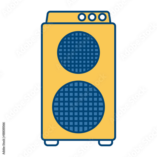 Music amplifier speaker icon vector illustration graphic design