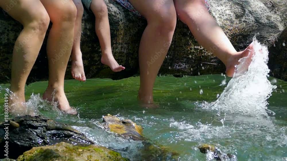 Play feet in the creek Play feet in the creek