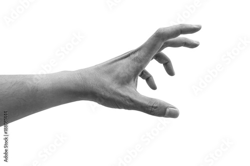 Isolated hand reaching out photo