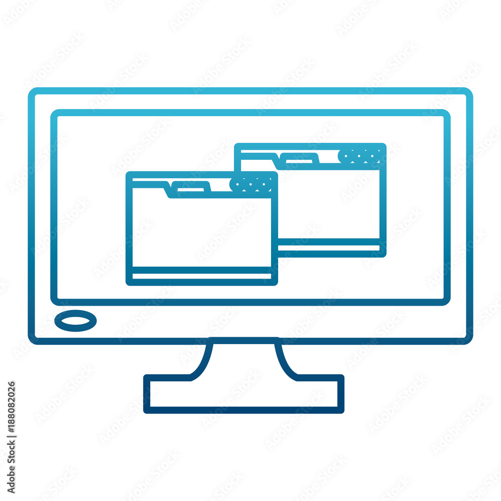 Computer screen on icon vector illustration graphic design Computer screen on icon vector illustration graphic design