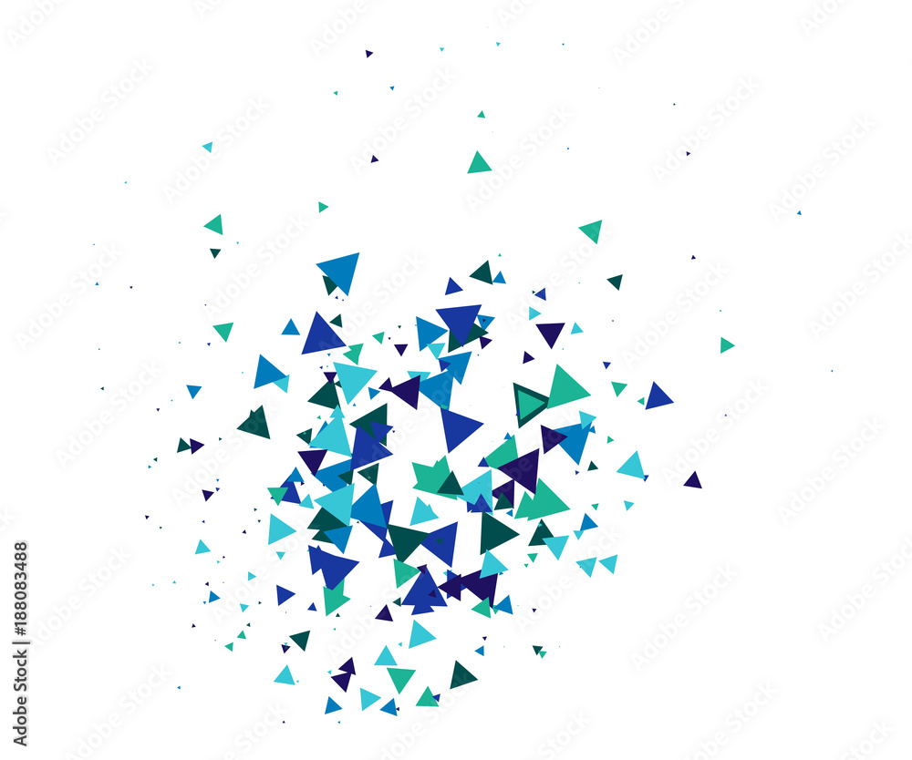 Broken Glass or Ice Explosion Vector Illustration. Bursting particles ...