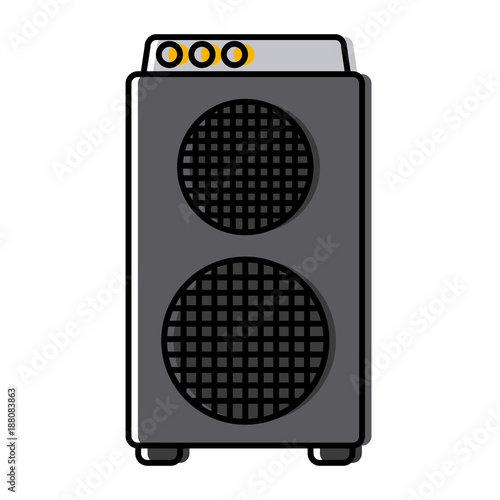 Music amplifier speaker icon vector illustration graphic design