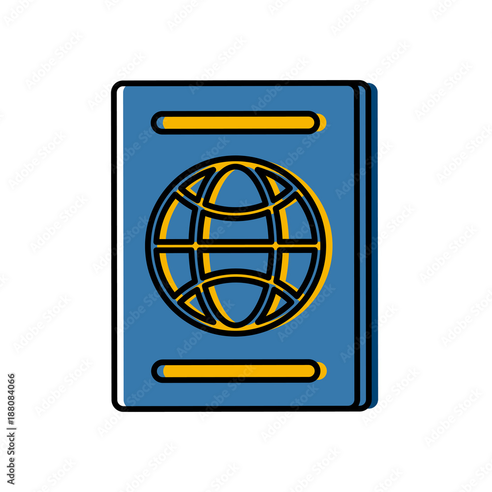 Passport travel document icon vector illustration graphic design Passport travel document icon vector illustration graphic design