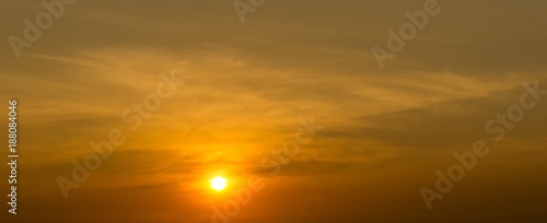 Sun and sky cloudless background orange tone