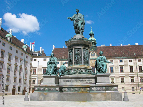 Vienna, Austria. Monument to emperor Kaiser Franz I at the Inner courtyard of the Hofburg.