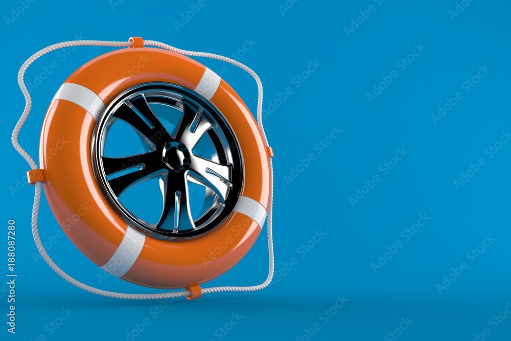 Life buoy with rim