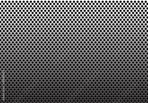 Metal circle mesh pattern gradient background texture vector illustration.