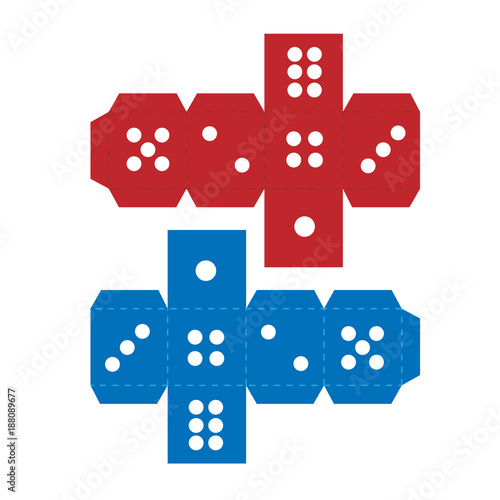 DIY paper craft dice template