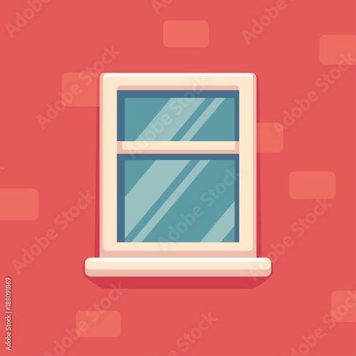 Wall with window illustration