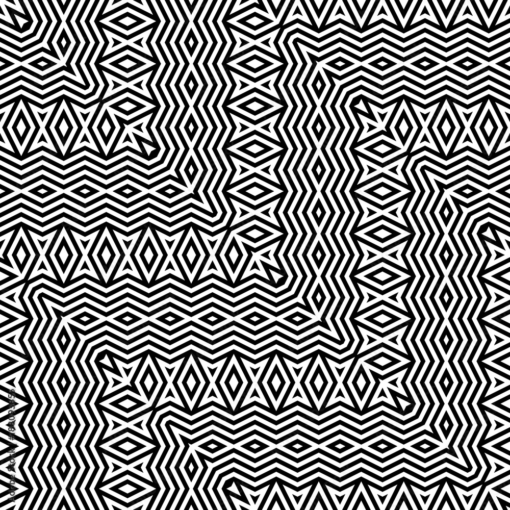 Design seamless monochrome zigzag pattern Design seamless monochrome zigzag pattern
