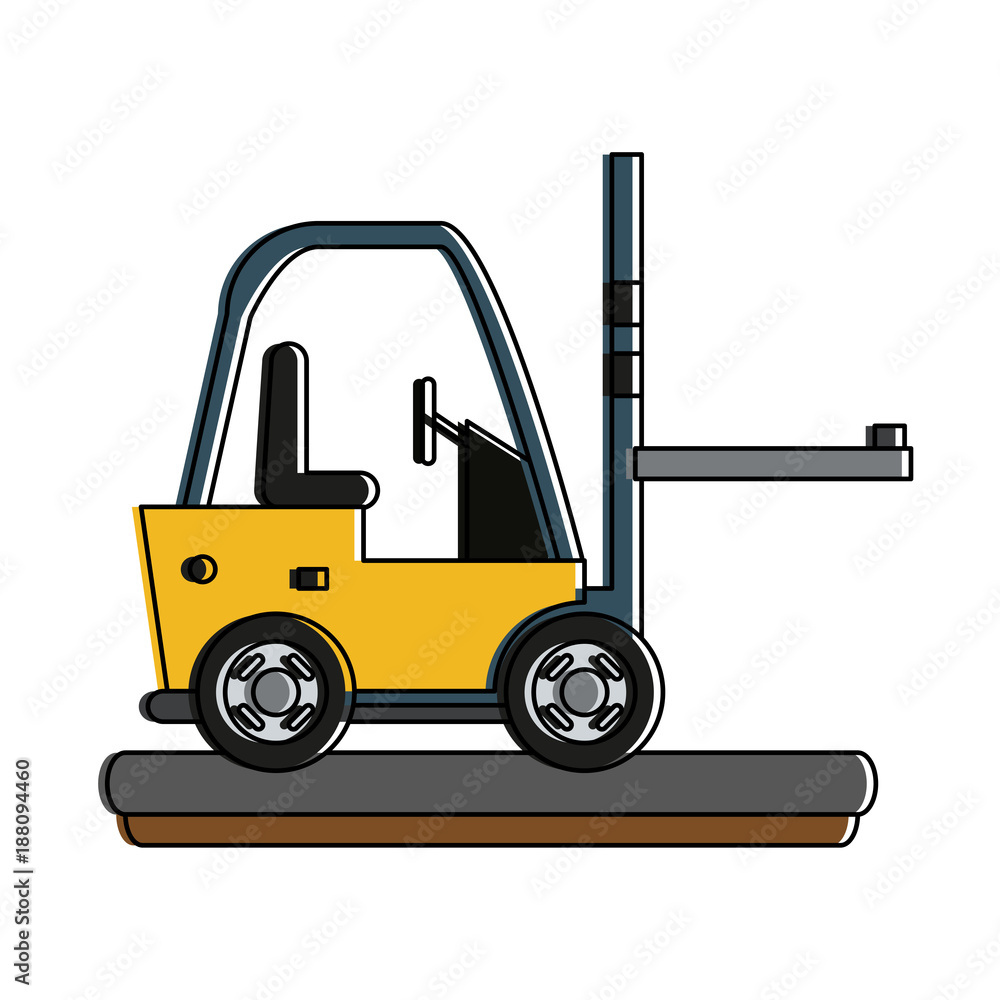 Cargo forklift vehicle icon vector illustration graphic design Cargo forklift vehicle icon vector illustration graphic design