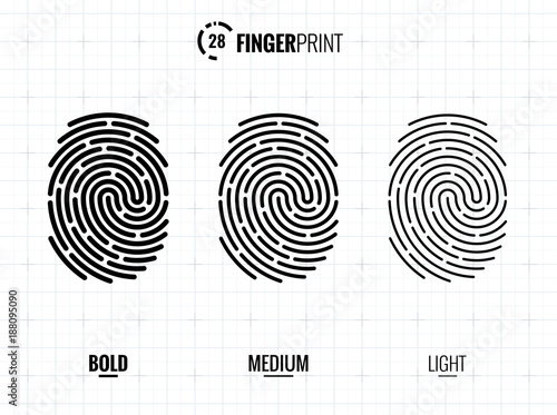 Fingerprint Scan Icons