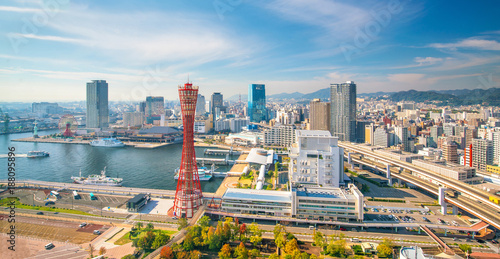 Foto Skyline and Port of Kobe in Japan